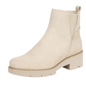 Naturalizer Womens Darry Platform Ankle Booties Size 12 WIDE Beige Suede NWOB